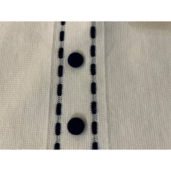 Vintage Knitis Simo Little Girls Knit Dress Size 4 Cream Blue Pleated Used - Picture 15 of 15